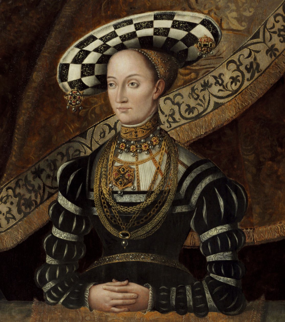 德文： Doppelbildnis Philipps des Großmütigen und seine Frau Christine, geborene Herzog von Sachsen 腓力二世和他的妻子克里斯蒂娜的双人画像 作者 乔斯特·霍姆