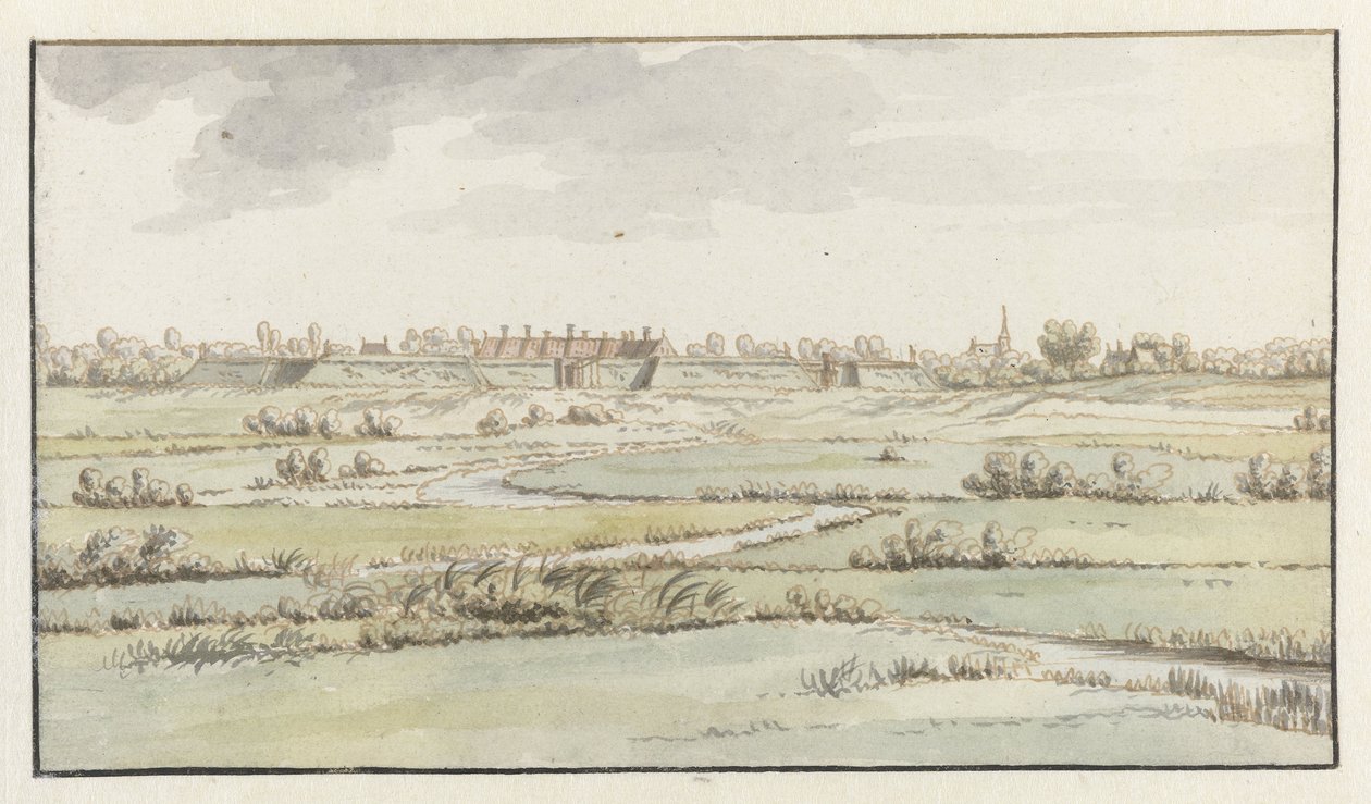 S-Hertogenbosch 附近的圣米歇尔要塞景观 作者 约书亚·德·格雷夫（归因于）