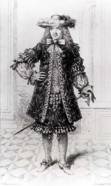 Moliere（1622-73）由B. Damman雕刻 作者 茹阿约斯特