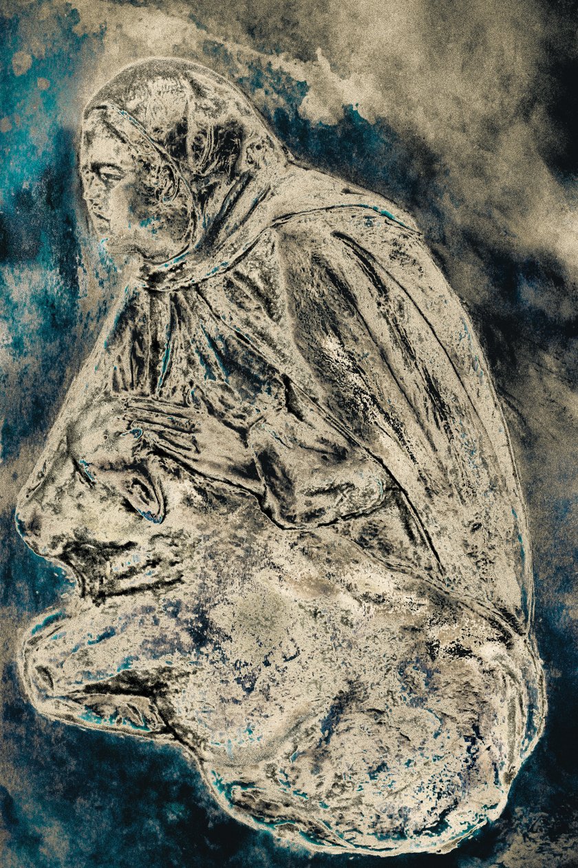 马槽里的仆人（晚上），2016（照片） 作者 欢乐狮