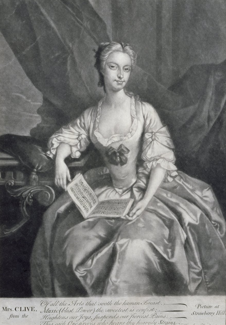 Kitty Clive（1711-85）的肖像，女演员和歌手，由Alexander van Haecken雕刻（1701-58） 作者 约瑟夫·范·阿肯