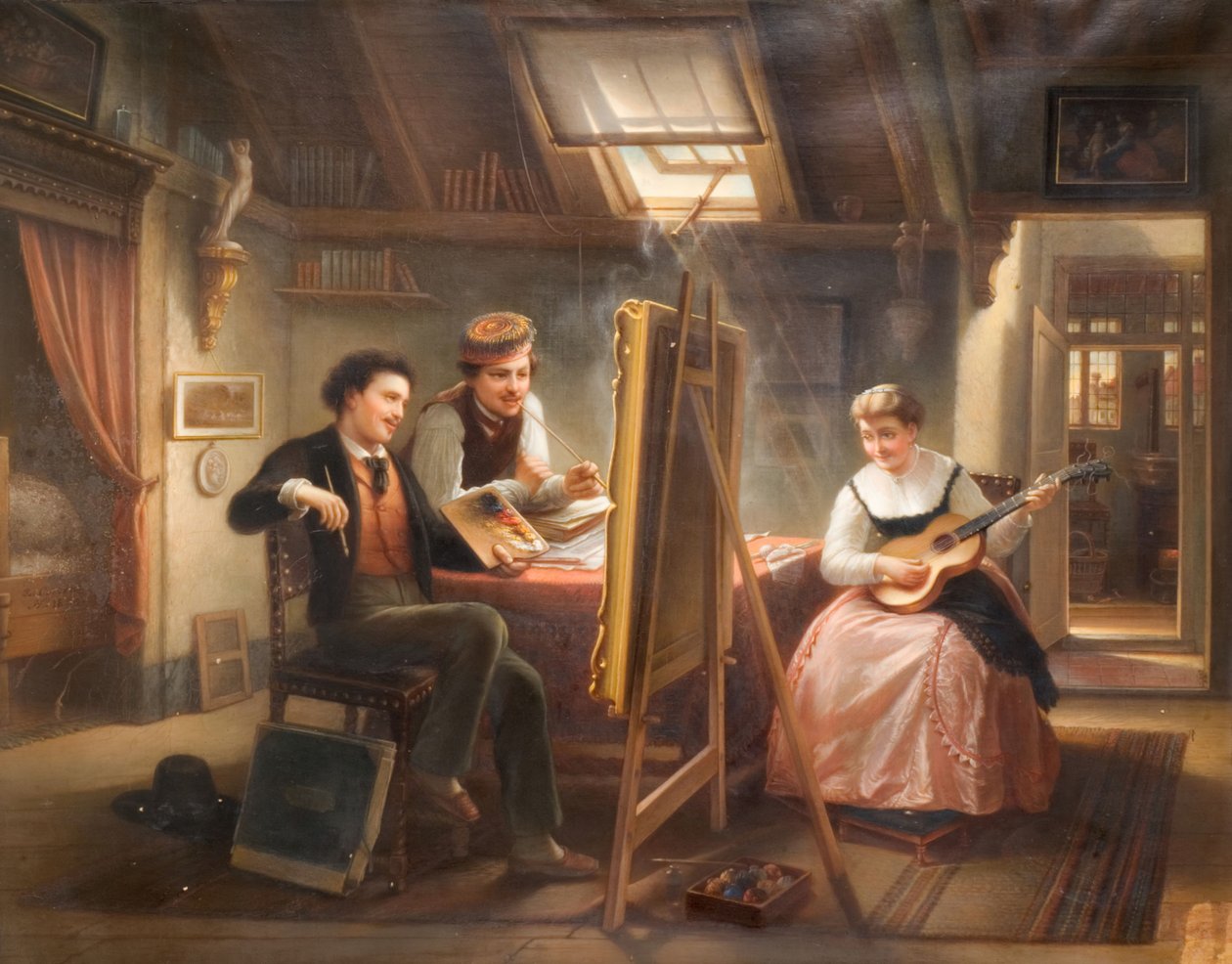 艺术家的工作室，1869年。 作者 约瑟夫·科尼利厄斯·科伦斯