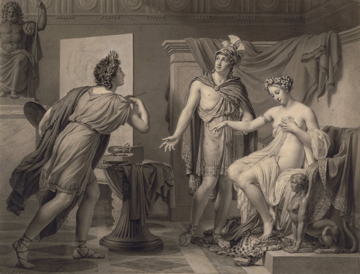 Alexander Ceding Campaspe到Apelles 作者 杰罗姆·马丁·朗格瓦