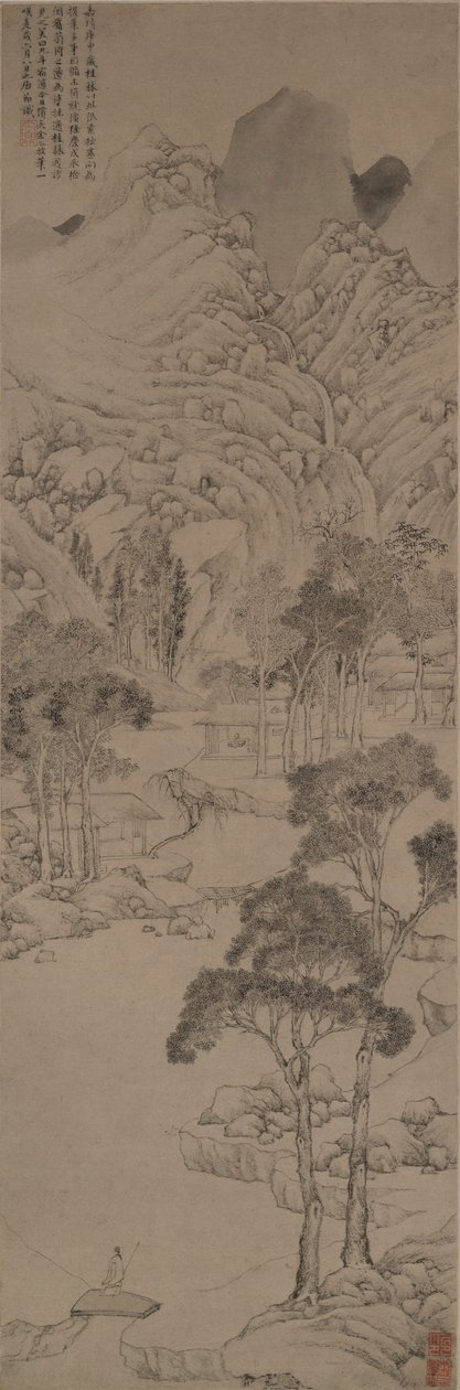 文征明风格的山水画 作者 鞠杰