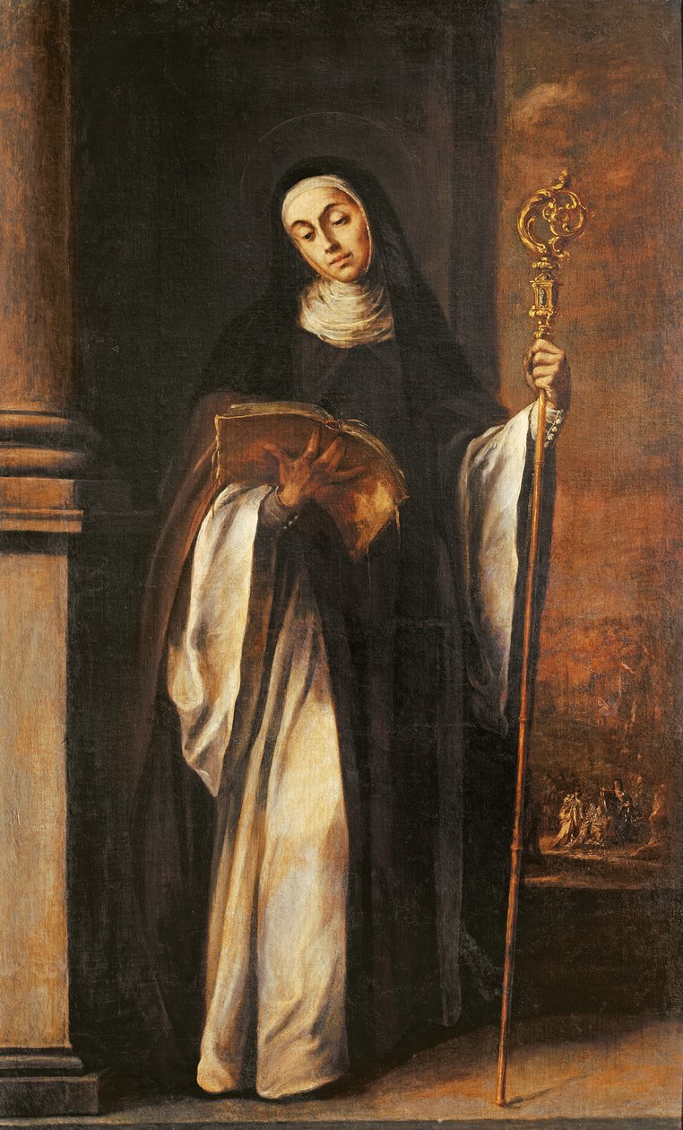 St. Paula或An Abbess，1655 作者 胡安·德·瓦尔德斯·里尔