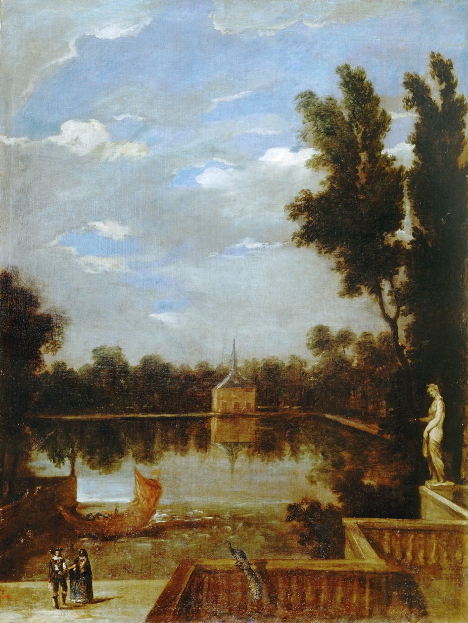Estanque del Buen Retiro...（布面油画） 作者 胡安·包蒂斯塔·马丁内斯·德尔马佐