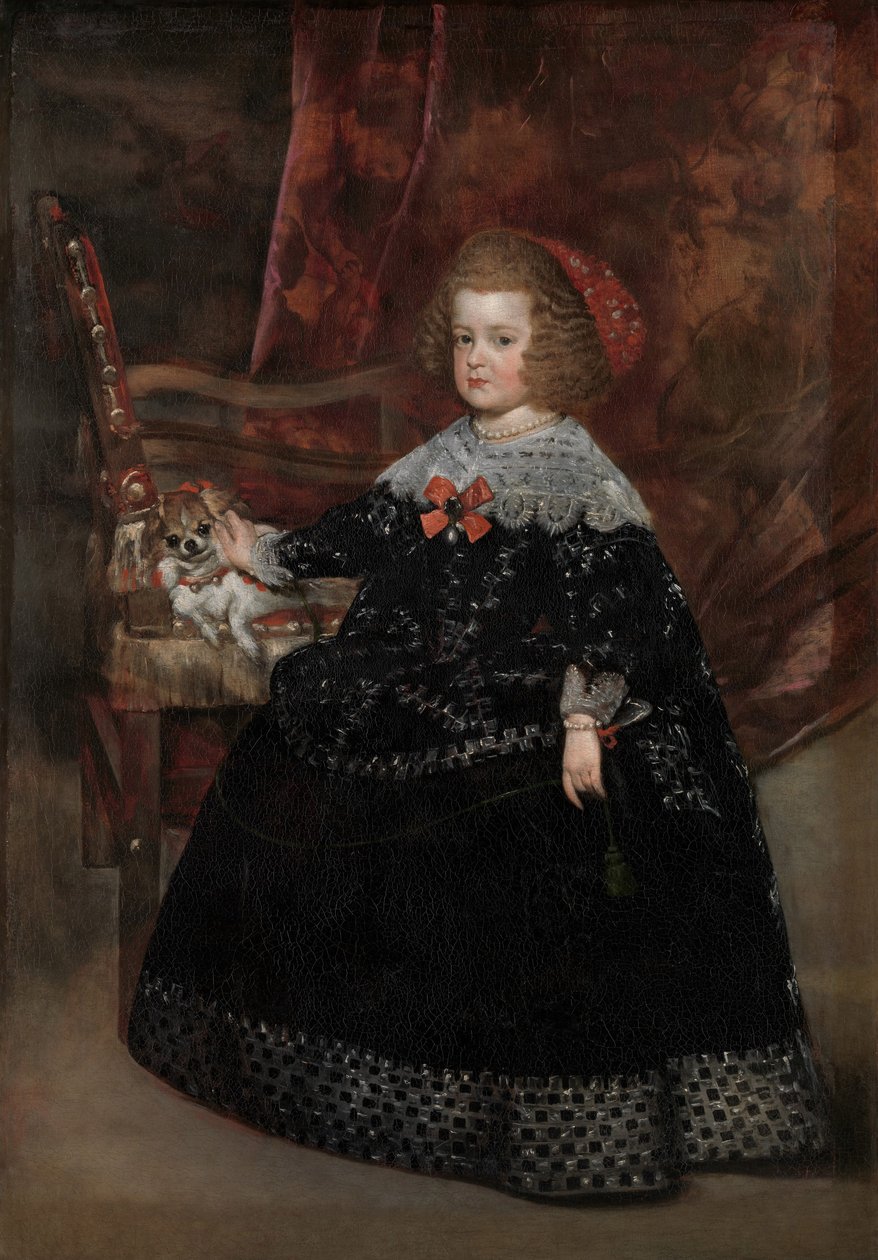 玛丽亚·特雷莎（Maria Teresa），西班牙Infanta，约1645年（布面油画） 作者 胡安·包蒂斯塔·马丁内斯·德尔马佐