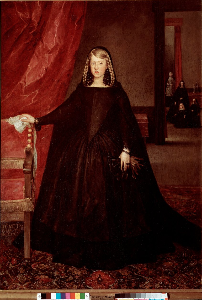 奥地利的玛格丽特·特蕾莎 (Marguerite-Therese) (1651-1673) 画作 Juan Bautista Martinez del Mazo (?-1667) 17 世纪马德里普拉多博物馆 作者 胡安·包蒂斯塔·马丁内斯·德尔马佐