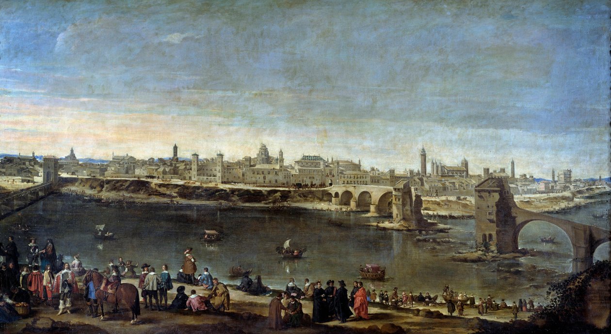 1646年萨拉戈萨（Zaragoza）市的景色 胡安-包蒂斯塔-德尔-马佐（1612-1667）的绘画 1646年马德里，普拉多博物馆 作者 胡安·包蒂斯塔·马丁内斯·德尔马佐