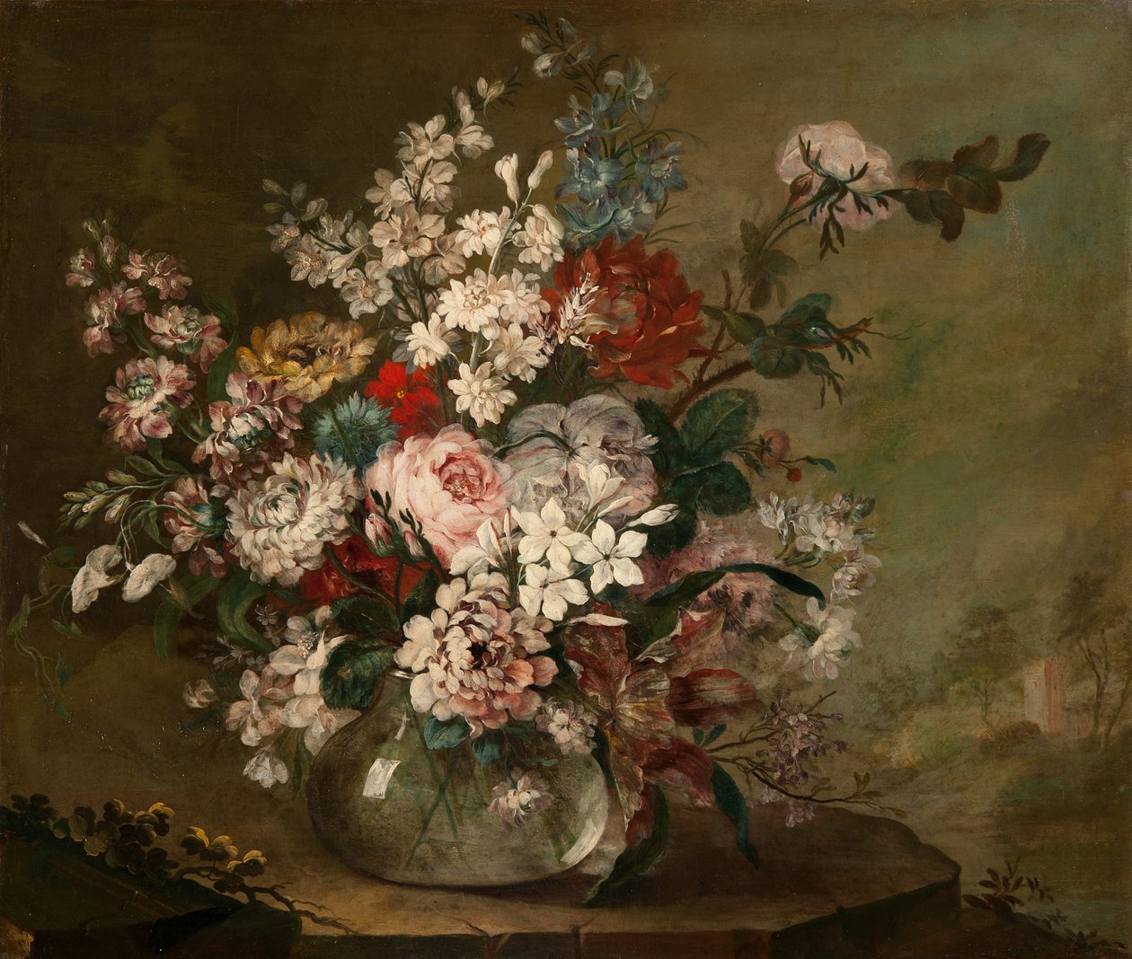 静物与花瓶中的花，c.1780-1790 作者 胡安·包蒂斯塔·罗梅罗