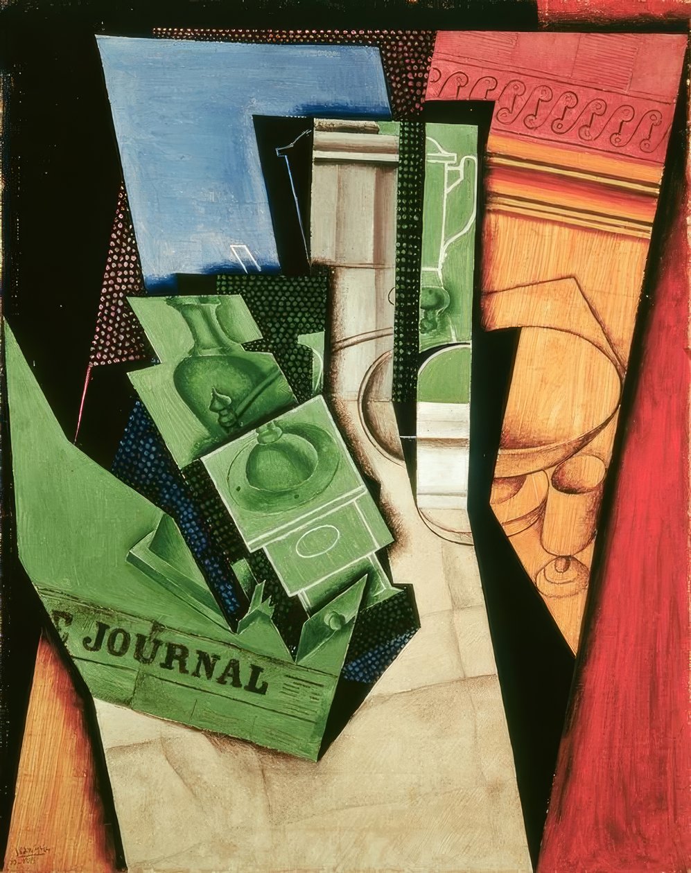 格里斯（J.Gris），早餐，1915年 作者 胡安·格里斯