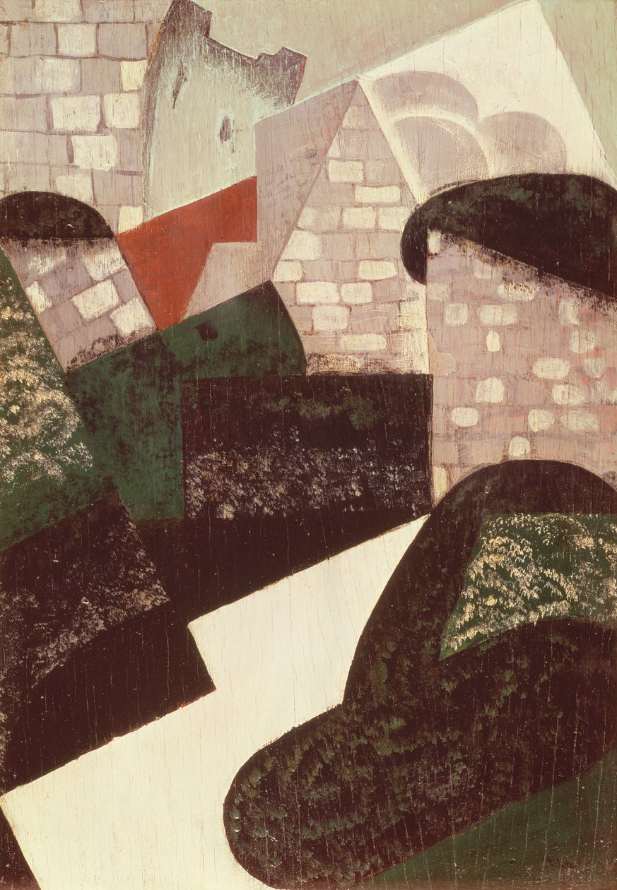 洛奇景观，1916年（面板） 作者 胡安·格里斯