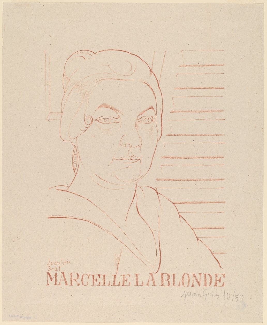 金发女郎Marcelle 作者 胡安·格里斯
