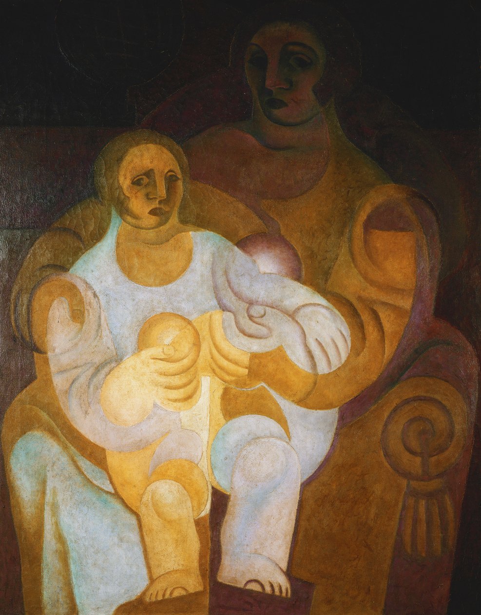 母亲和儿童；母亲和儿童，1922年 作者 胡安·格里斯