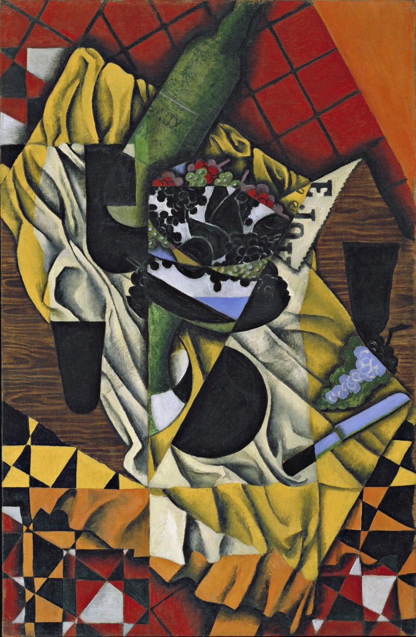 ""Raisin et vin"" Peinture de Juan Gris (1887-1927) 1913 Museum of Modern Art, New York 作者 胡安·格里斯