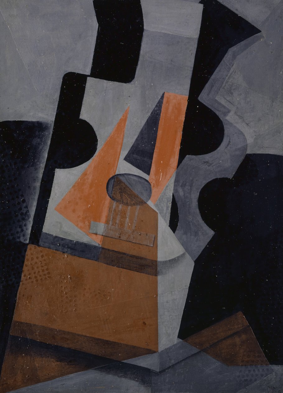 吉他（静物与吉他），1916年 作者 胡安·格里斯
