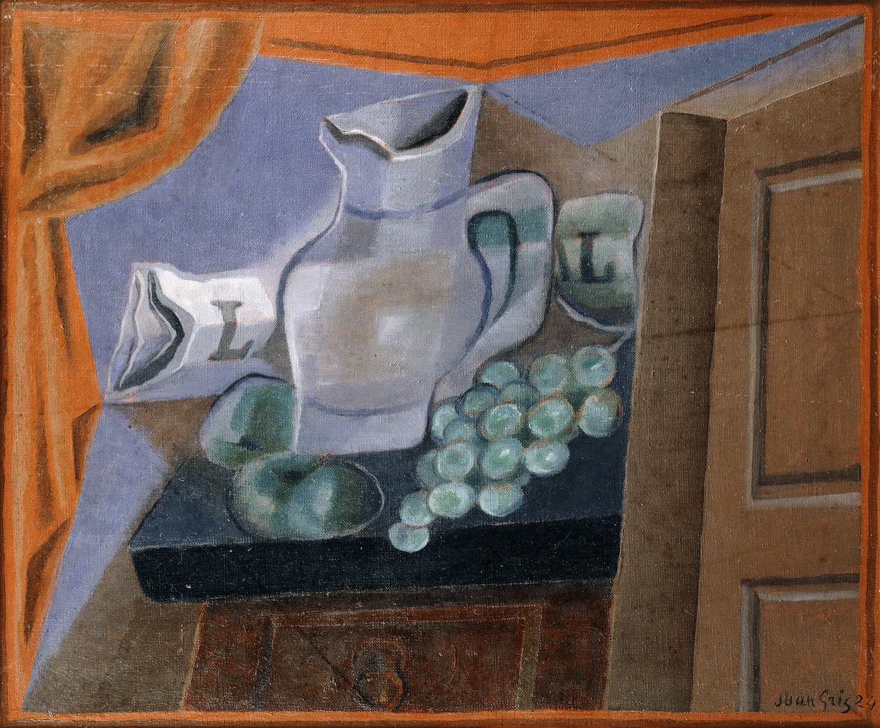 罐子;拉贾尔（La Jarre），1924年 作者 胡安·格里斯