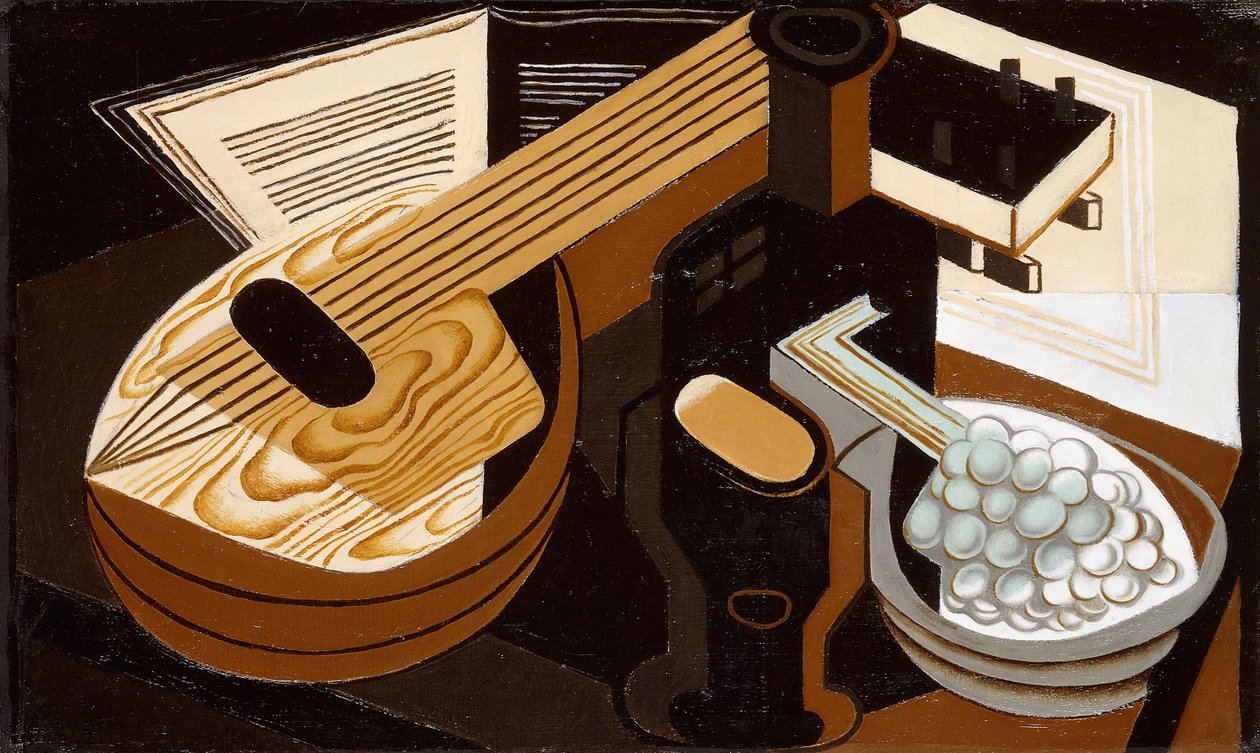 曼陀林；曼陀林，1921年 作者 胡安·格里斯