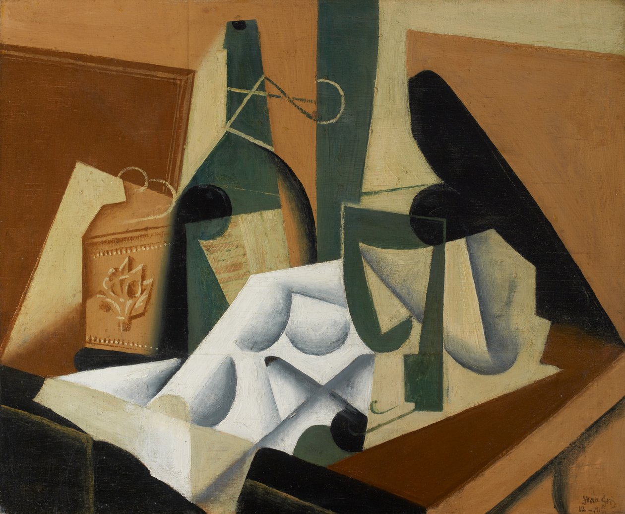 白色桌布，1912-16 作者 胡安·格里斯