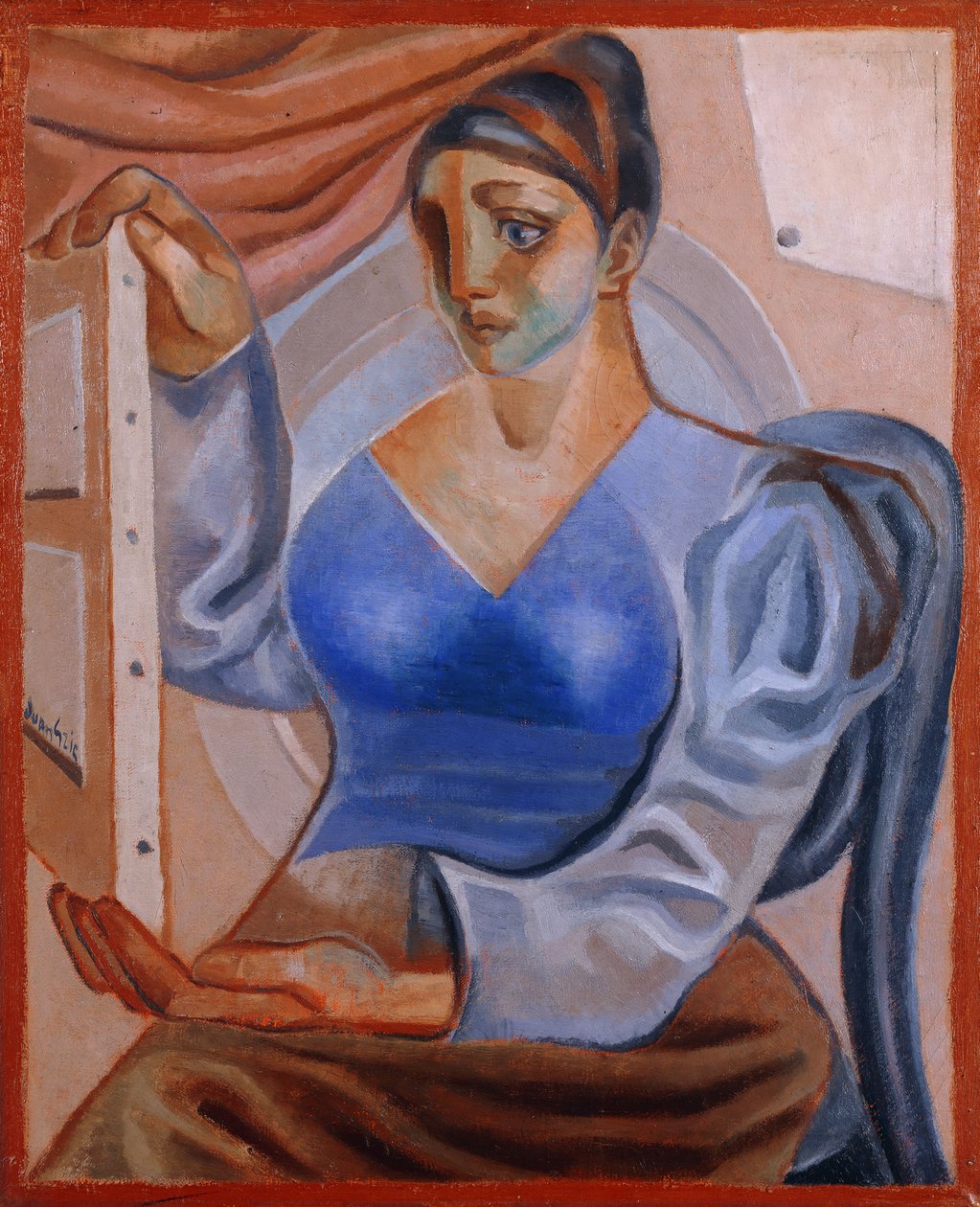 有绘画的女人；董事会中的女人， 作者 胡安·格里斯