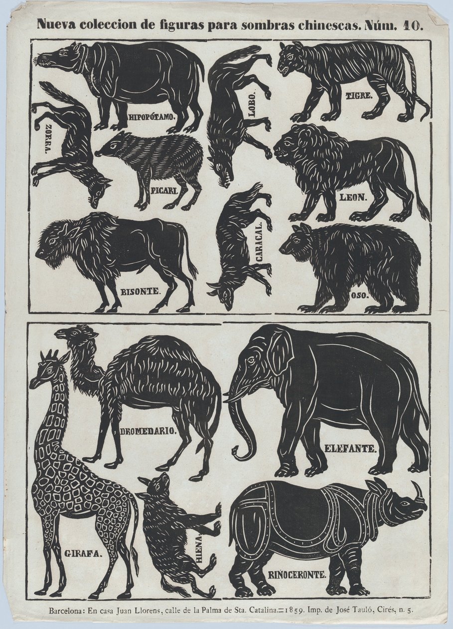 中国皮影戏的第10张图，1859年。 作者 胡安·洛伦斯