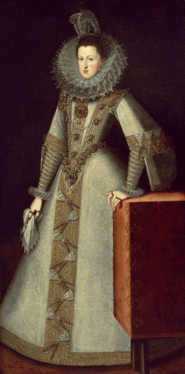 奥地利的玛格丽特（1584-1611）西班牙女王，1605 作者 胡安·潘托佳·德拉克鲁兹