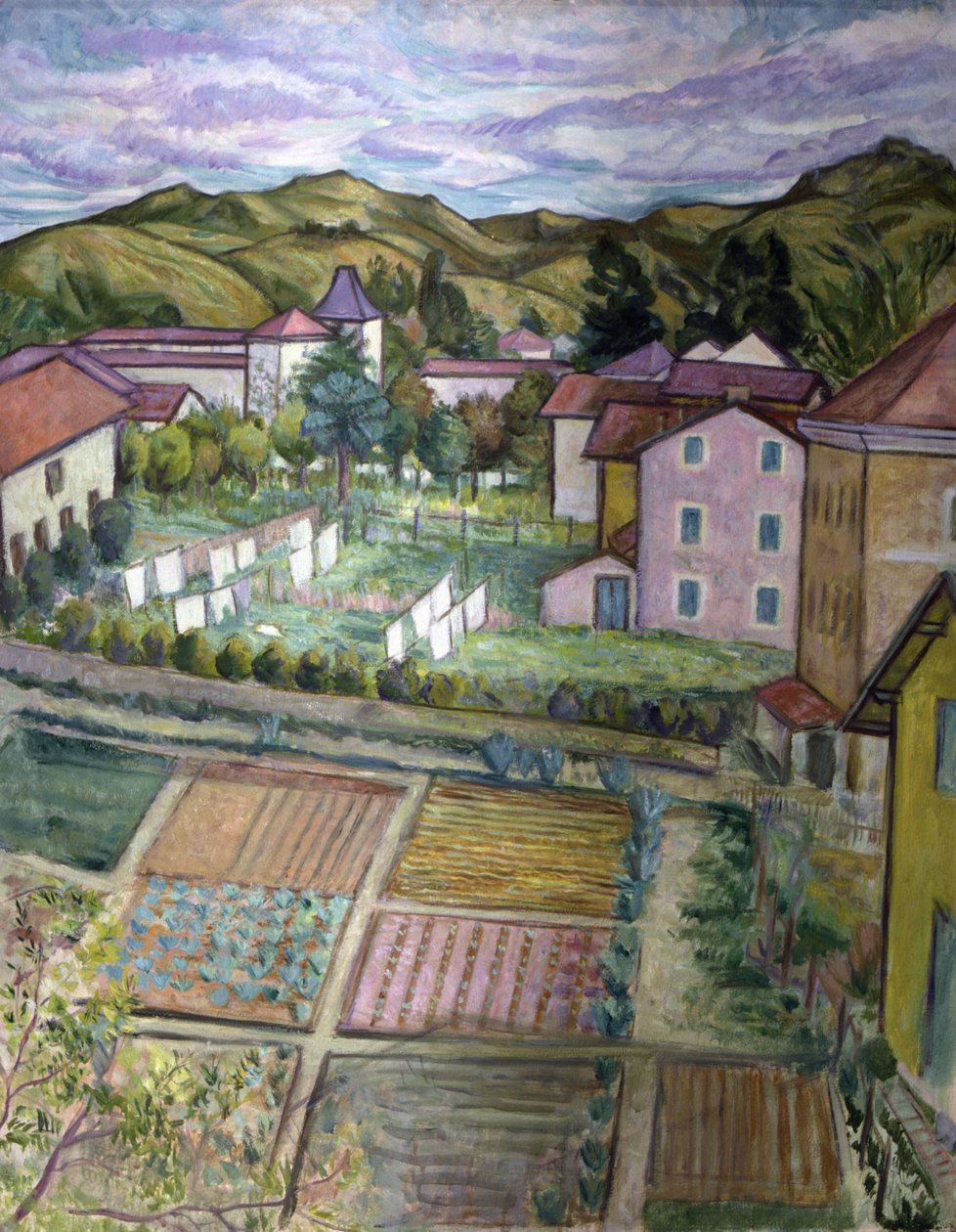 亨达耶风景，20 世纪（油画） 作者 胡安·德·埃切瓦里亚和祖卡尔达夫