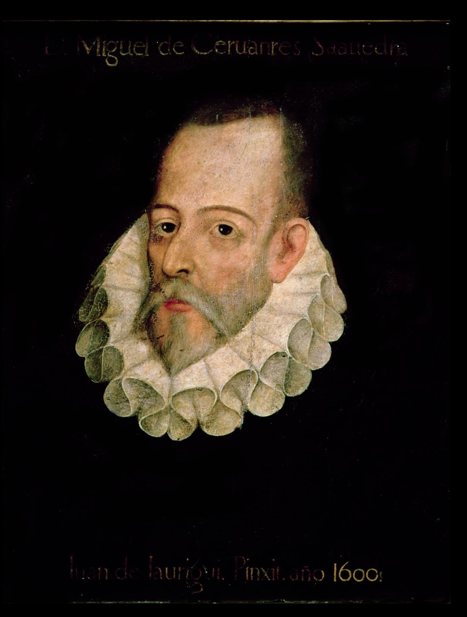 米格尔-德-塞万提斯-伊-萨维德拉（1547-1615 年）肖像，1600 年（木板油画） 作者 胡安·德·Jauregui和Aguilar