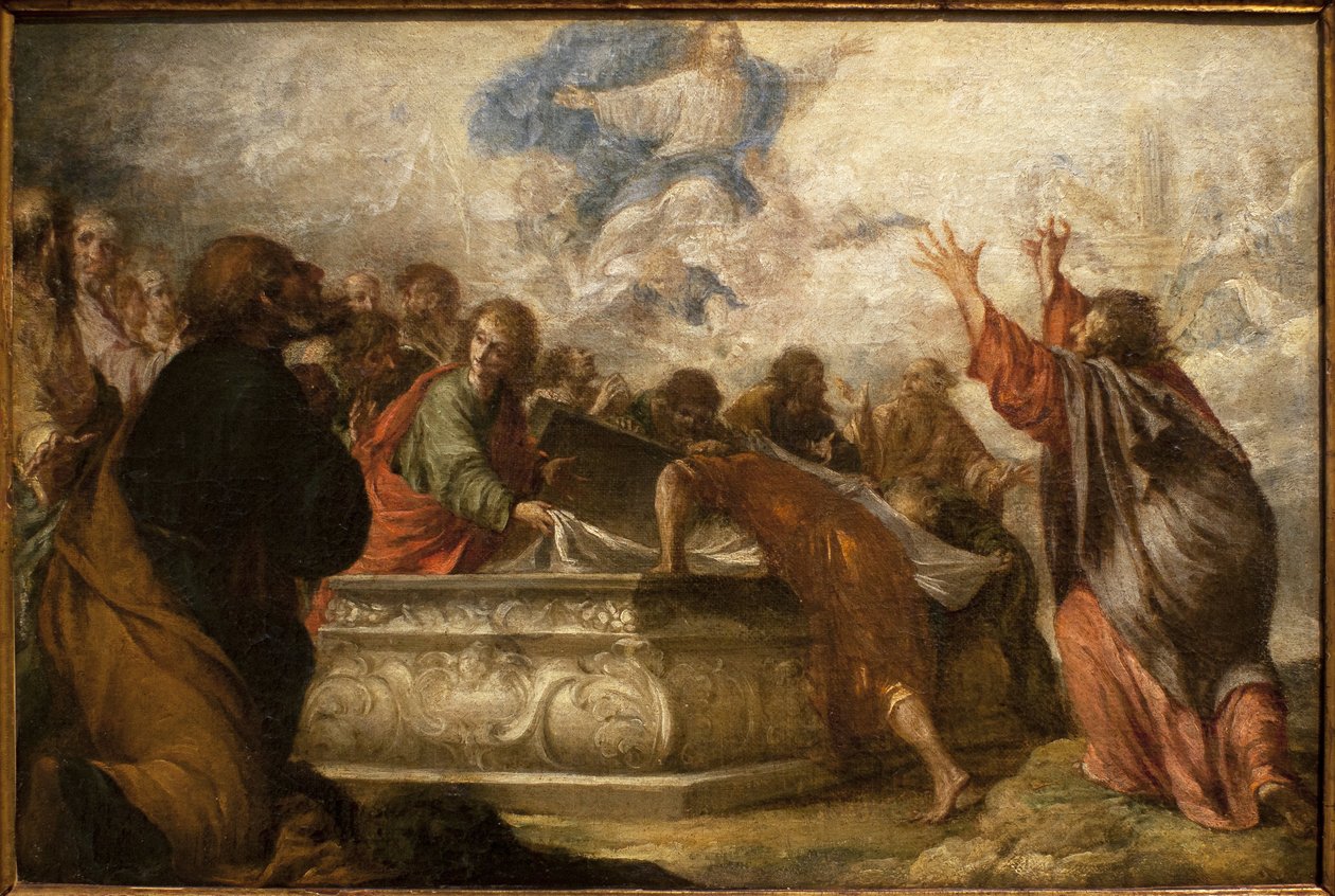 The Assumption of the Virgin. Painting by Juan de Valdes Leal (1622-1690), oil on canvas, circa 1680. Museum of Fine Arts in Seville, Spain. 作者 胡安·德·瓦尔德斯·里尔