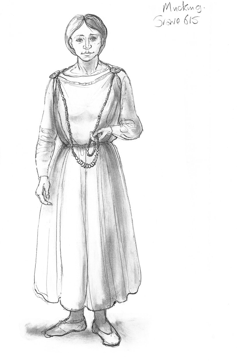 盎格鲁-撒克逊妇女，约5-10世纪，约1990-2010年 作者 朱迪思·多比