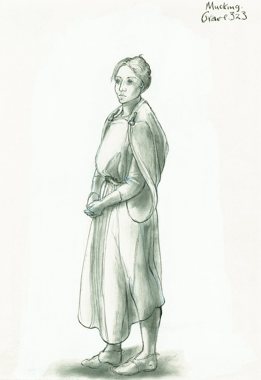 盎格鲁-撒克逊妇女，约5-10世纪，约1990-2010年 作者 朱迪思·多比