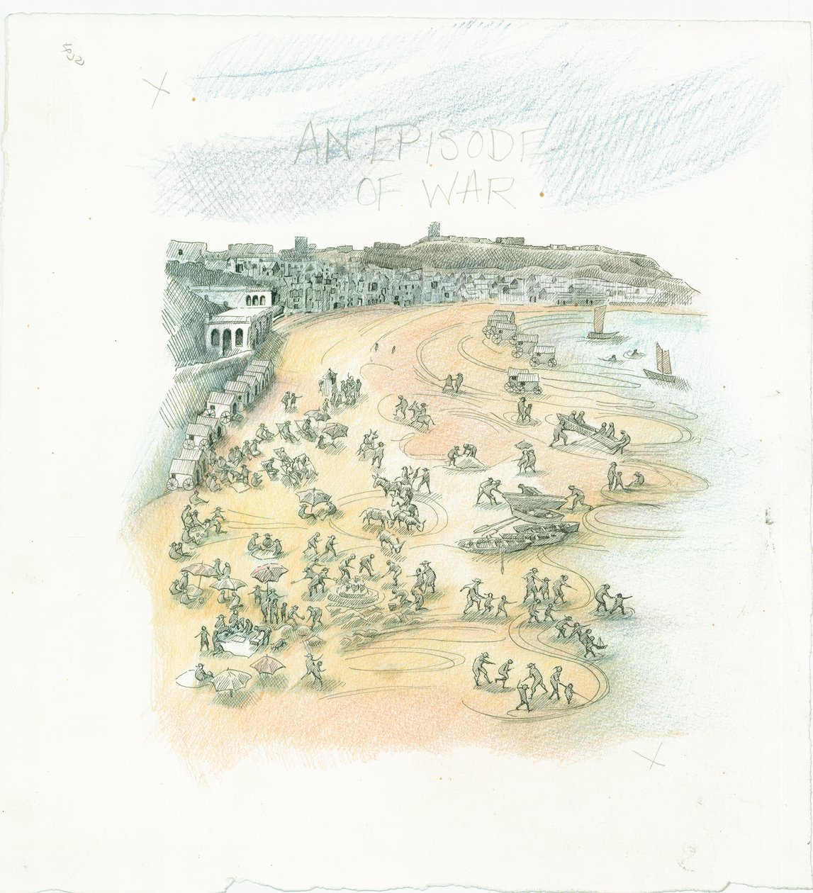 德国海军对北约克郡斯卡伯勒的轰击，1914年。 作者 朱迪思·多比