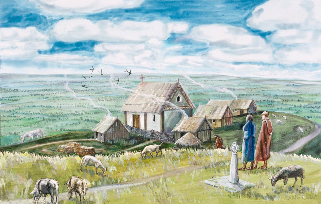 修道院定居点，格拉斯顿伯里托，约11世纪，1990-2010年 作者 朱迪思·多比