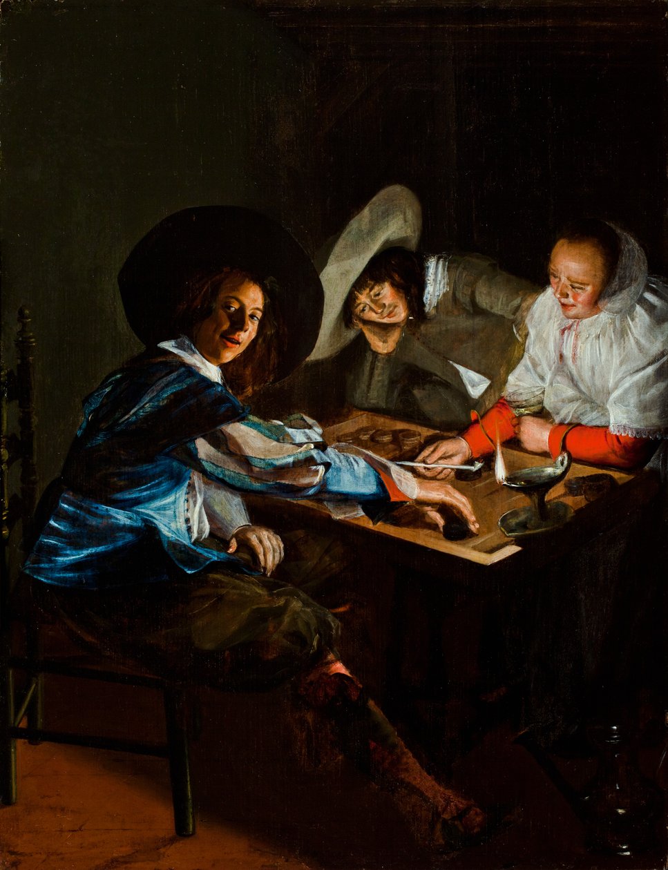 Tric-Trac游戏，c.1630 作者 朱迪思·莱斯特（Judith Leyster）