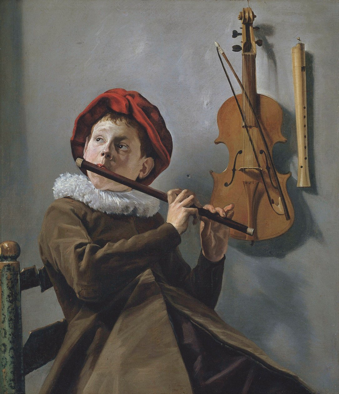 吹长笛的男孩 作者 朱迪思·莱斯特（Judith Leyster）