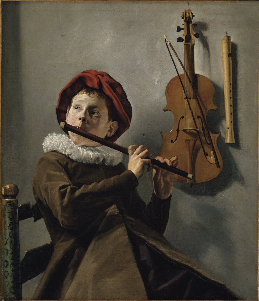 吹长笛的男孩 作者 朱迪思·莱斯特（Judith Leyster）