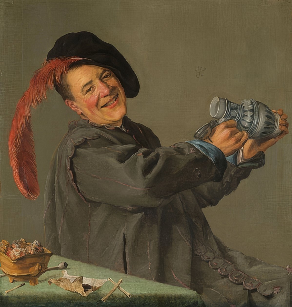 快乐的饮酒者。 1629 作者 朱迪思·莱斯特（Judith Leyster）