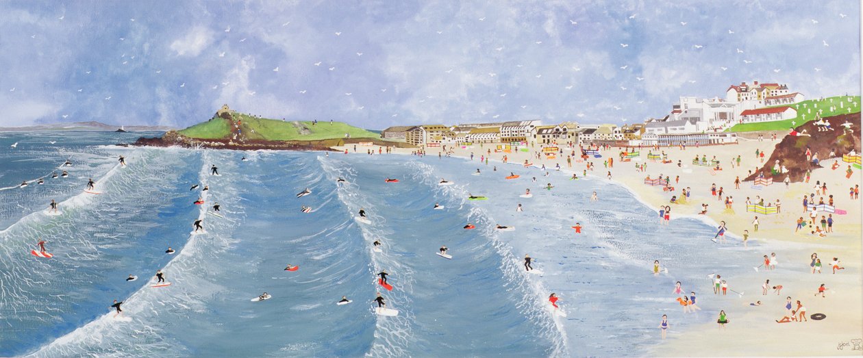 在Porthmeor冲浪 作者 朱迪·乔尔