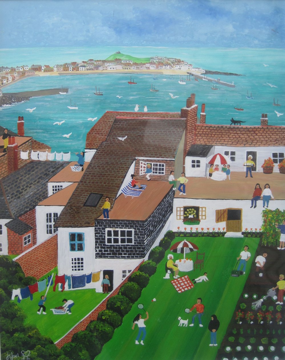 康沃尔，圣艾夫斯，2008 年（丙烯酸画板） 作者 朱迪·乔尔