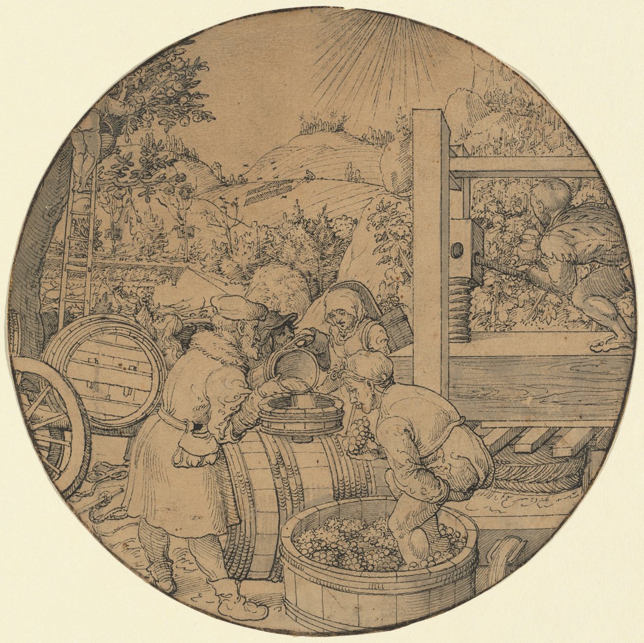 葡萄酒的收获（九月） 作者 约格·布鲁（JörgBreu）