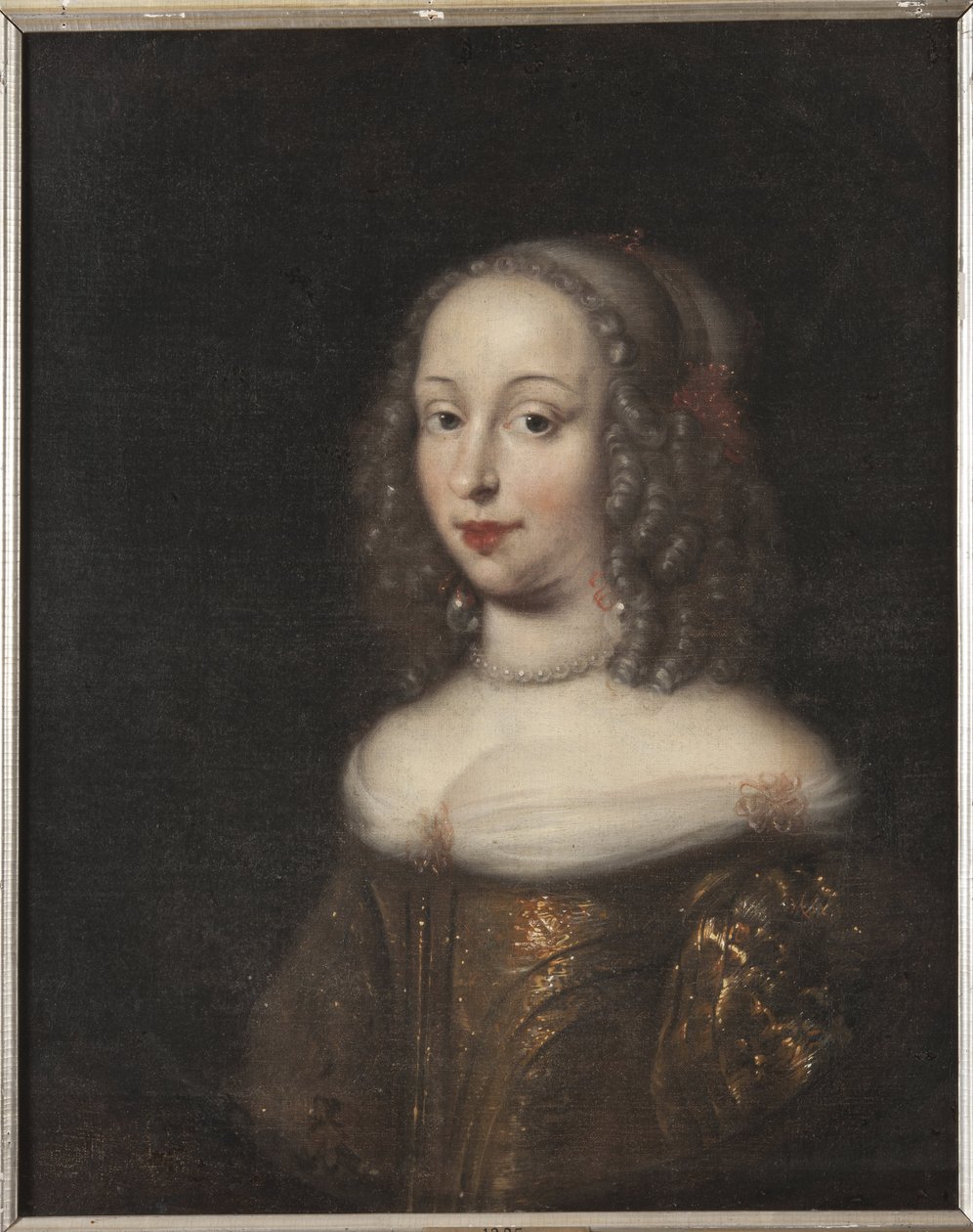 Marie Elisabeth de Schleswig Holstein Gottorp,landgravine de Hesse Darmstadt - 石勒苏益格-荷尔斯泰因-戈托普 (1634-1665)，黑森-达姆施塔特的 Landgravine，由 Ovens, Jurgen (1623-1678) 所著。 布面油画。 尺寸：70x58 厘米。 国立博物馆街 作者 于尔根烤箱