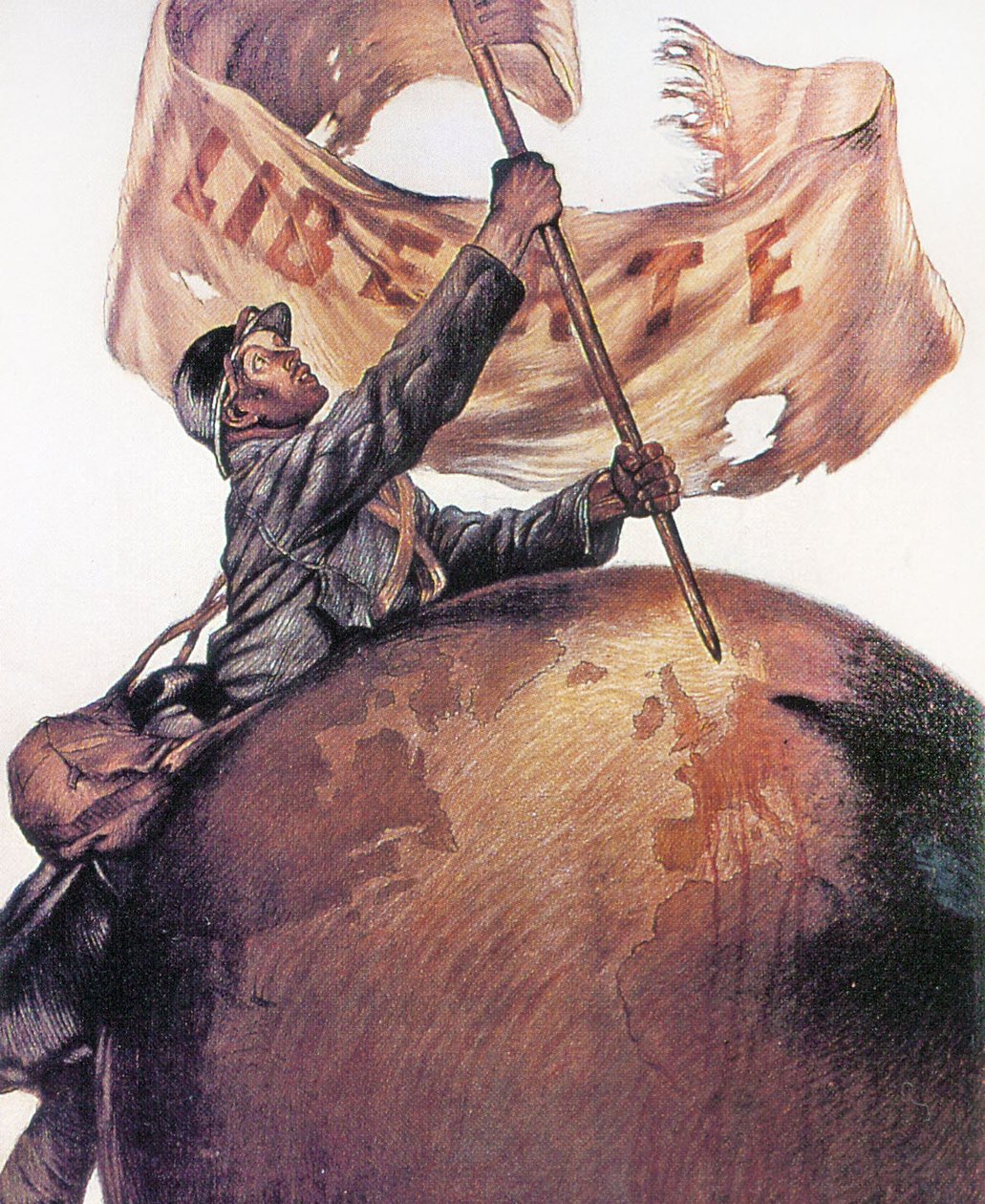 CréditLyonnaisWWI Liberte海报，1917年 作者 朱尔斯·亚伯·费弗尔