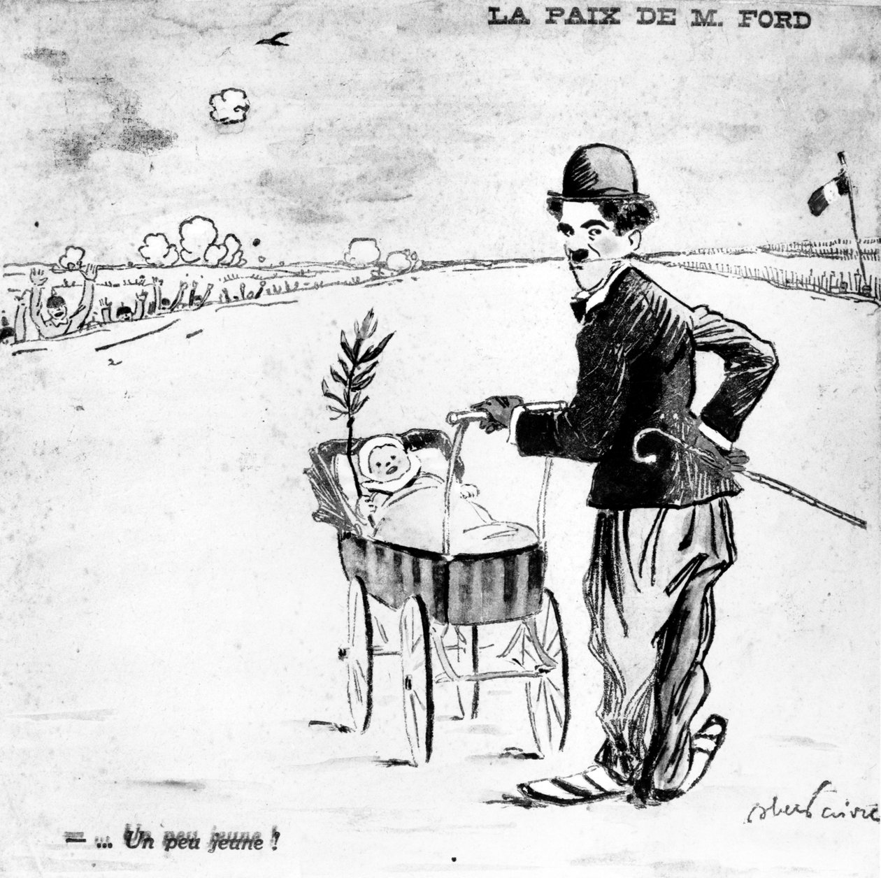 “福特先生的和平”，来自报纸封面的漫画，&39;L&39;Echo de Paris&39;，1915年12月19日 作者 朱尔斯·亚伯·费弗尔