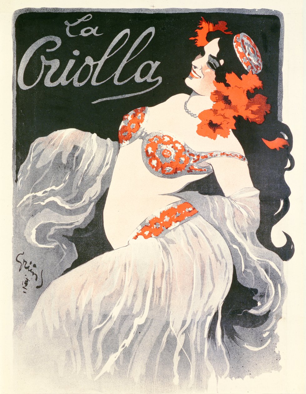 &39;La Criolla&39;，音乐厅海报，1902年 作者 朱尔斯·亚历山大·格鲁恩（Jules Alexandre Gruen）或格伦（Grun）