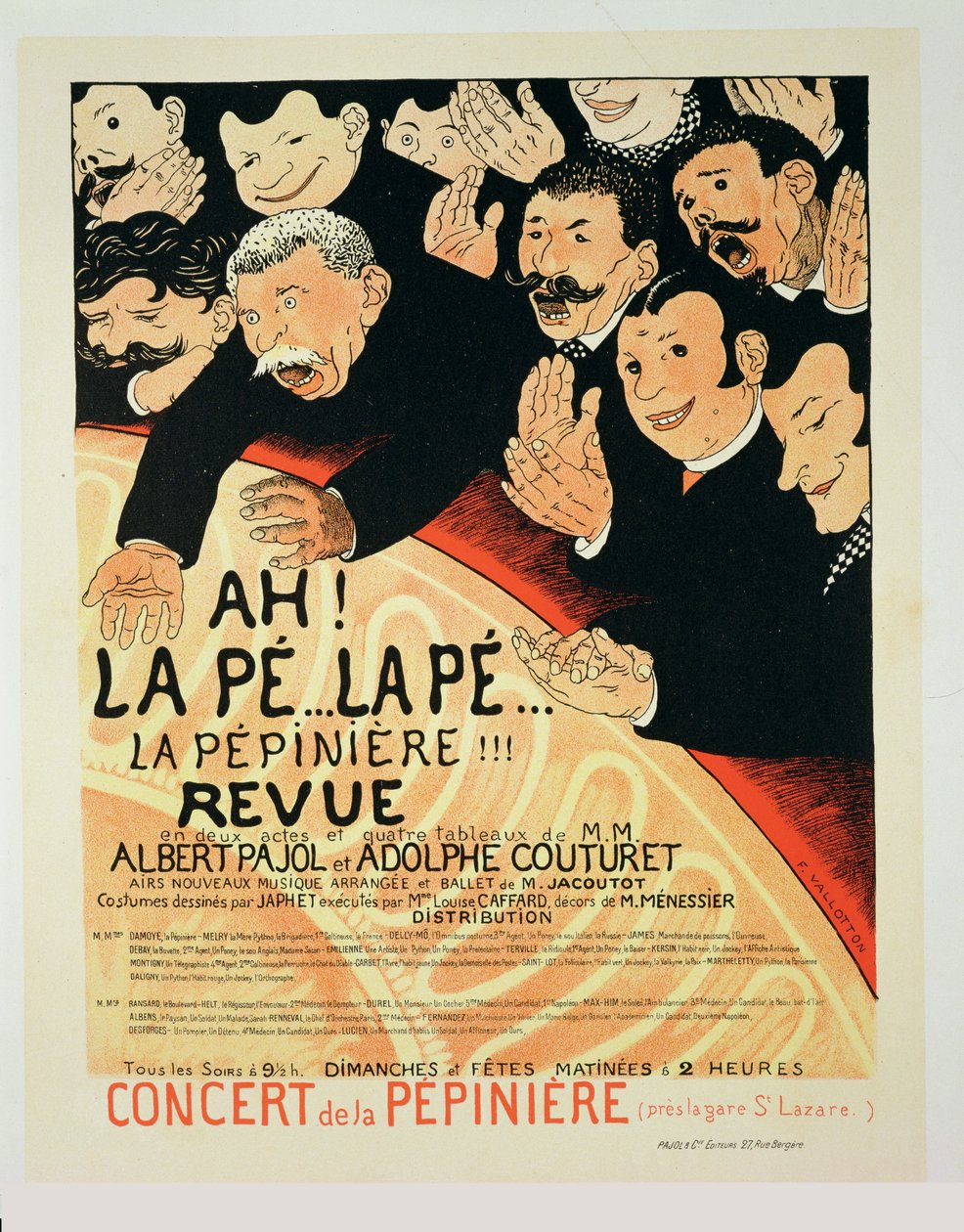 复制海报广告&39;热，热&39;，Pepiniere音乐会，1898年 作者 朱尔斯·亚历山大·格鲁恩（Jules Alexandre Gruen）或格伦（Grun）
