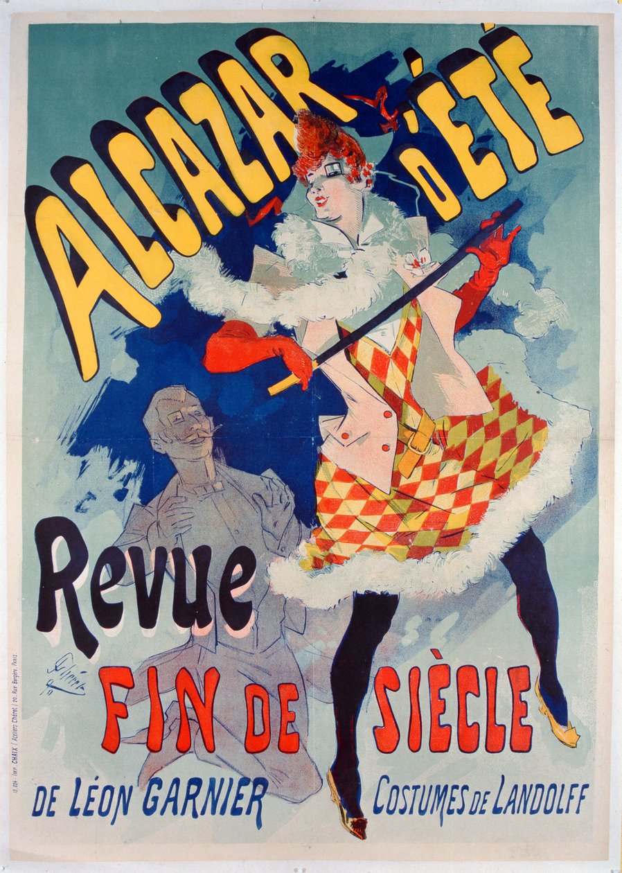 Alacazar d&39;Ete海报，1890年 作者 朱尔斯·切雷特（Jules Cheret）