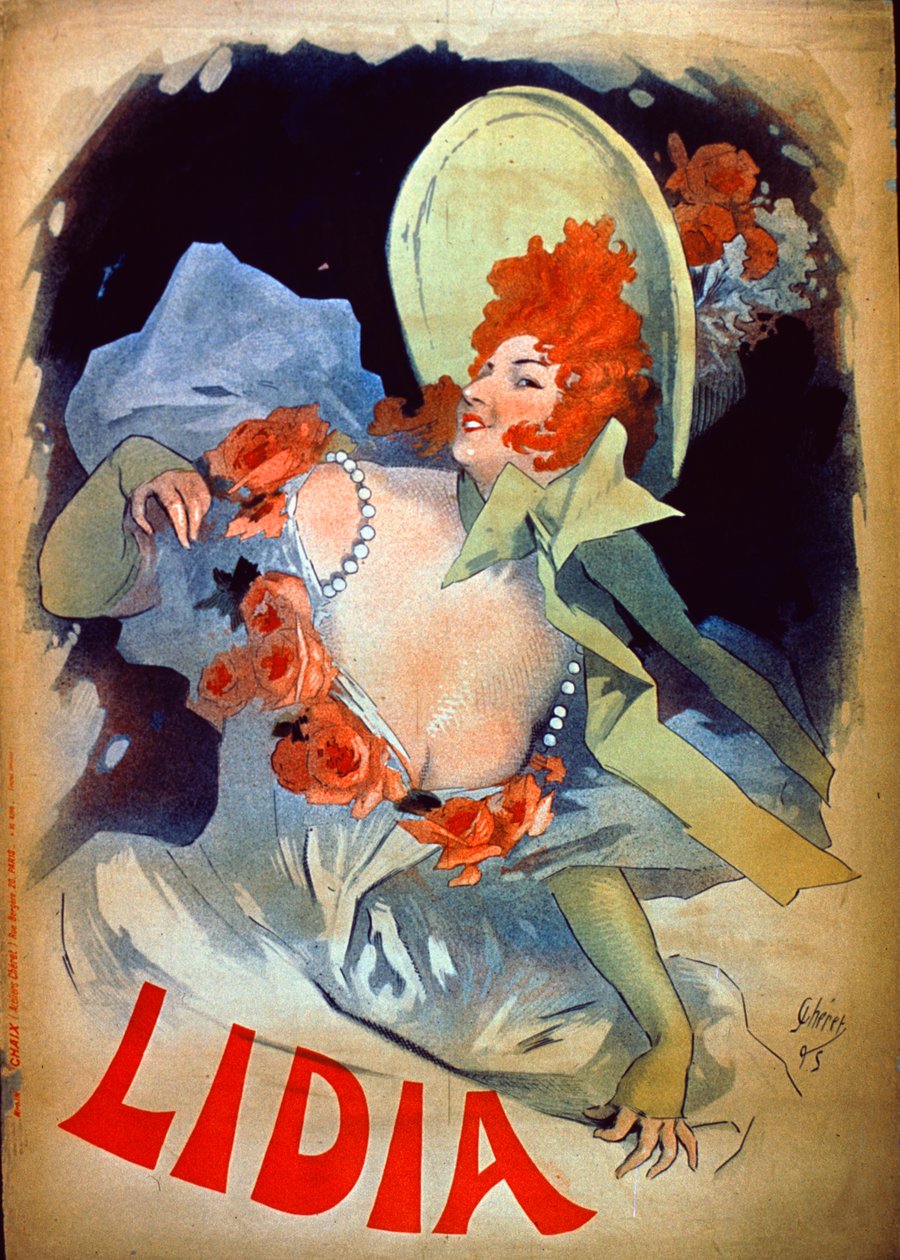 &39;Lydia&39;，1895年 作者 朱尔斯·切雷特（Jules Cheret）