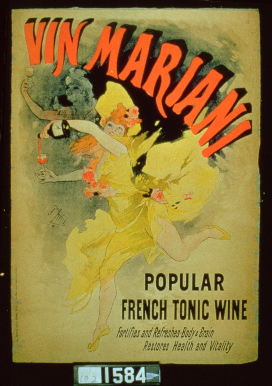 海报广告&39;Mariani Wine，流行的法国滋补酒&39; 作者 朱尔斯·切雷特（Jules Cheret）