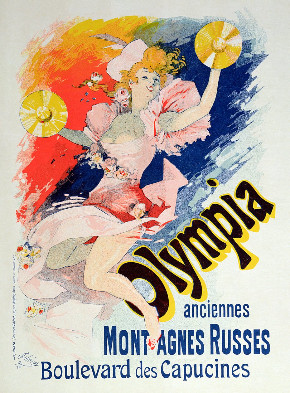 海报广告&39;Olympia&39;，Boulevard des Capucines，1892 作者 朱尔斯·切雷特（Jules Cheret）