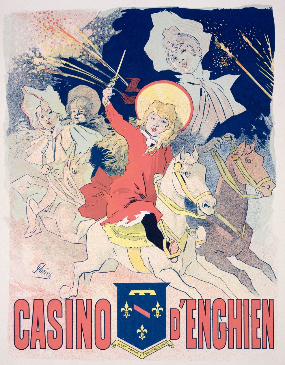 复制宣传&39;Casino d&39;Enghien&39;的海报，1890年（见41530） 作者 朱尔斯·切雷特（Jules Cheret）